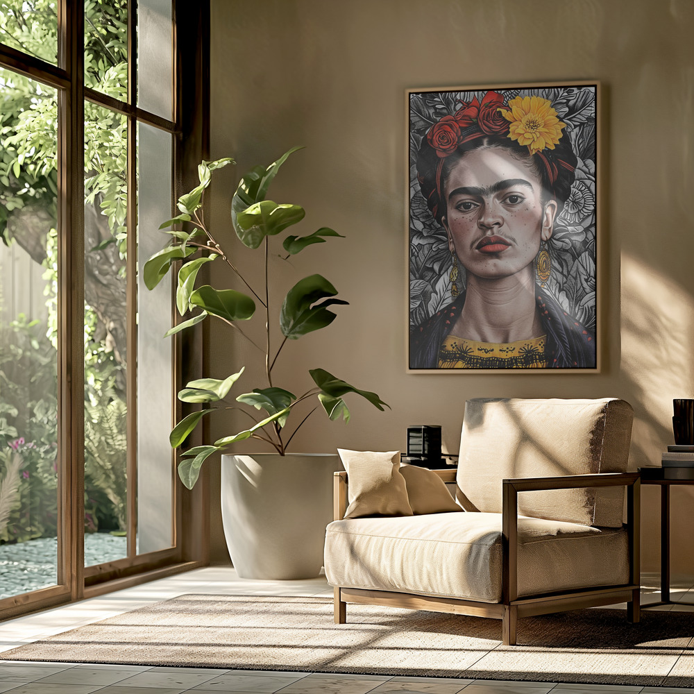 Canvas print - Frida Portrait 2 in the livingroom