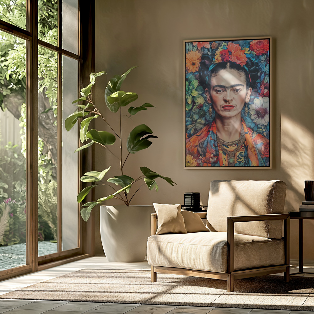 Canvas print - Frida Portrait 11 in the livingroom