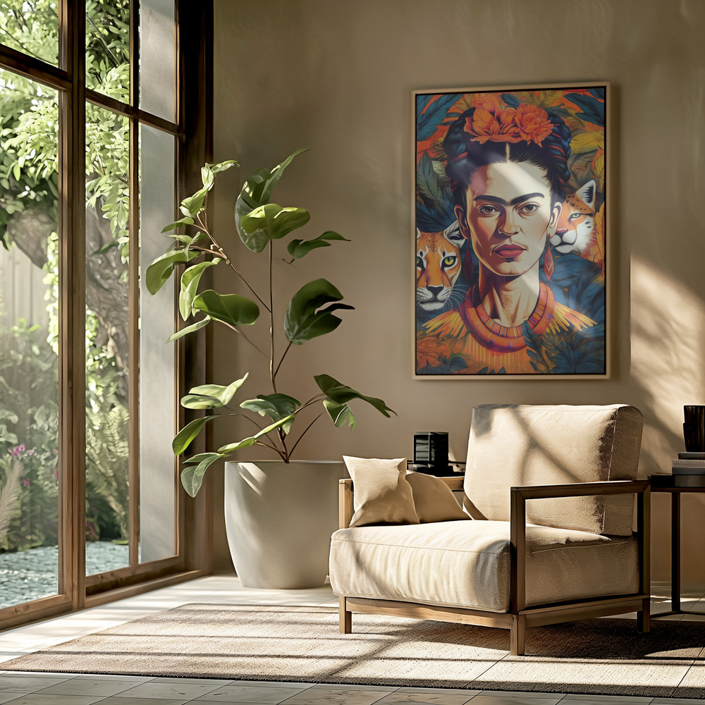 Canvas print - Frida Portrait 13 in the livingroom