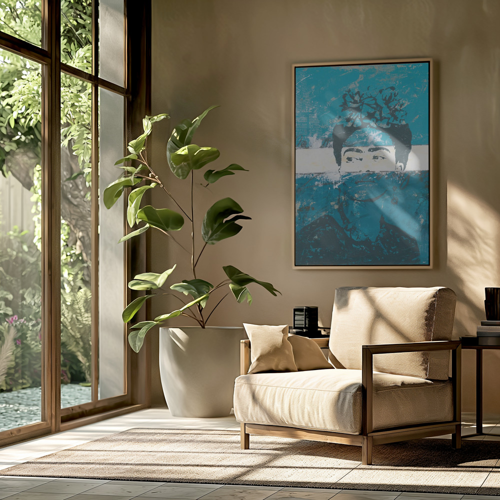 Canvas print - Frida and La Vida Entera in the livingroom