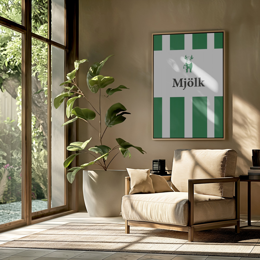 Canvas print - Mjölk Grön in the livingroom