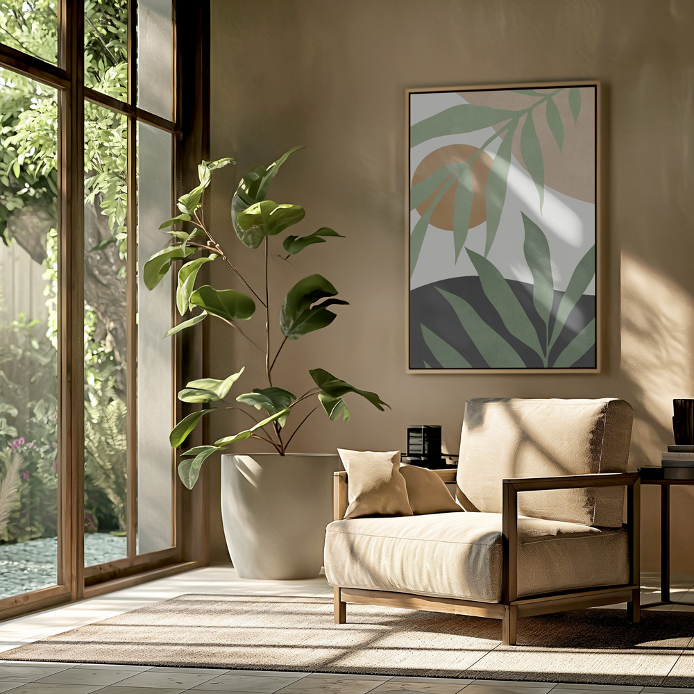 Obraz na płótnie - Floral and tropical 4 w salonie