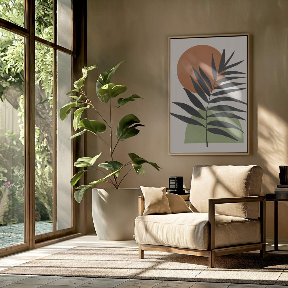 Canvas taulu - Watercolor Floral 6 olohuoneessa