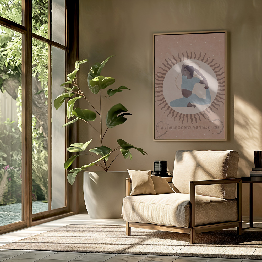 Canvas print - Energized Tranquility in the livingroom