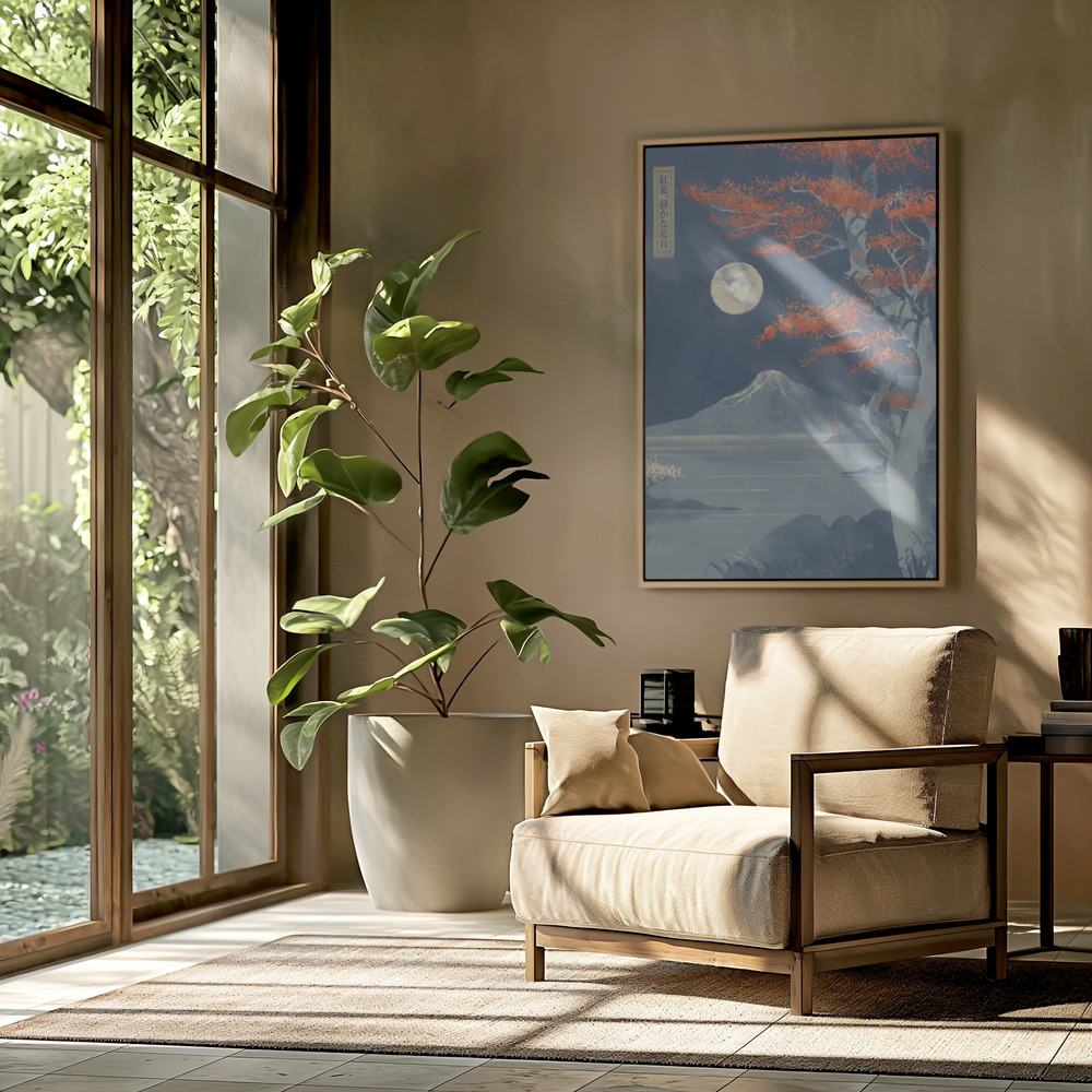 Toile - Crimson Leaves, Silent Steps dans le salon