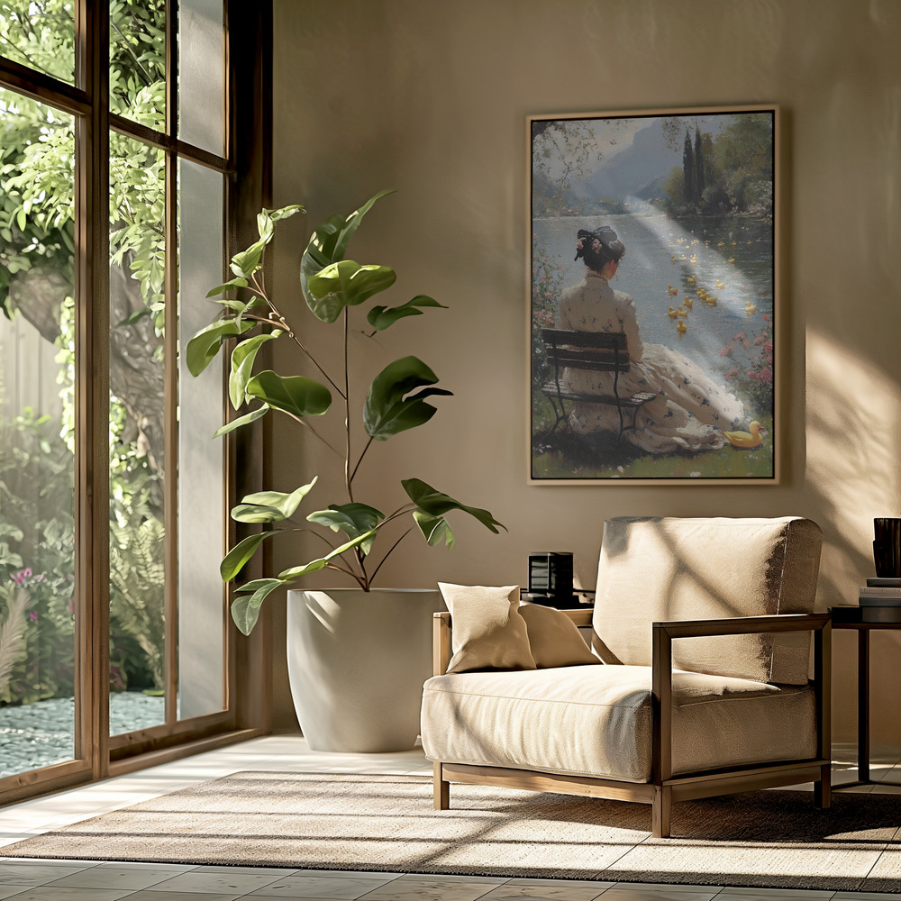 Canvas print - Tranquil Waterside in the livingroom