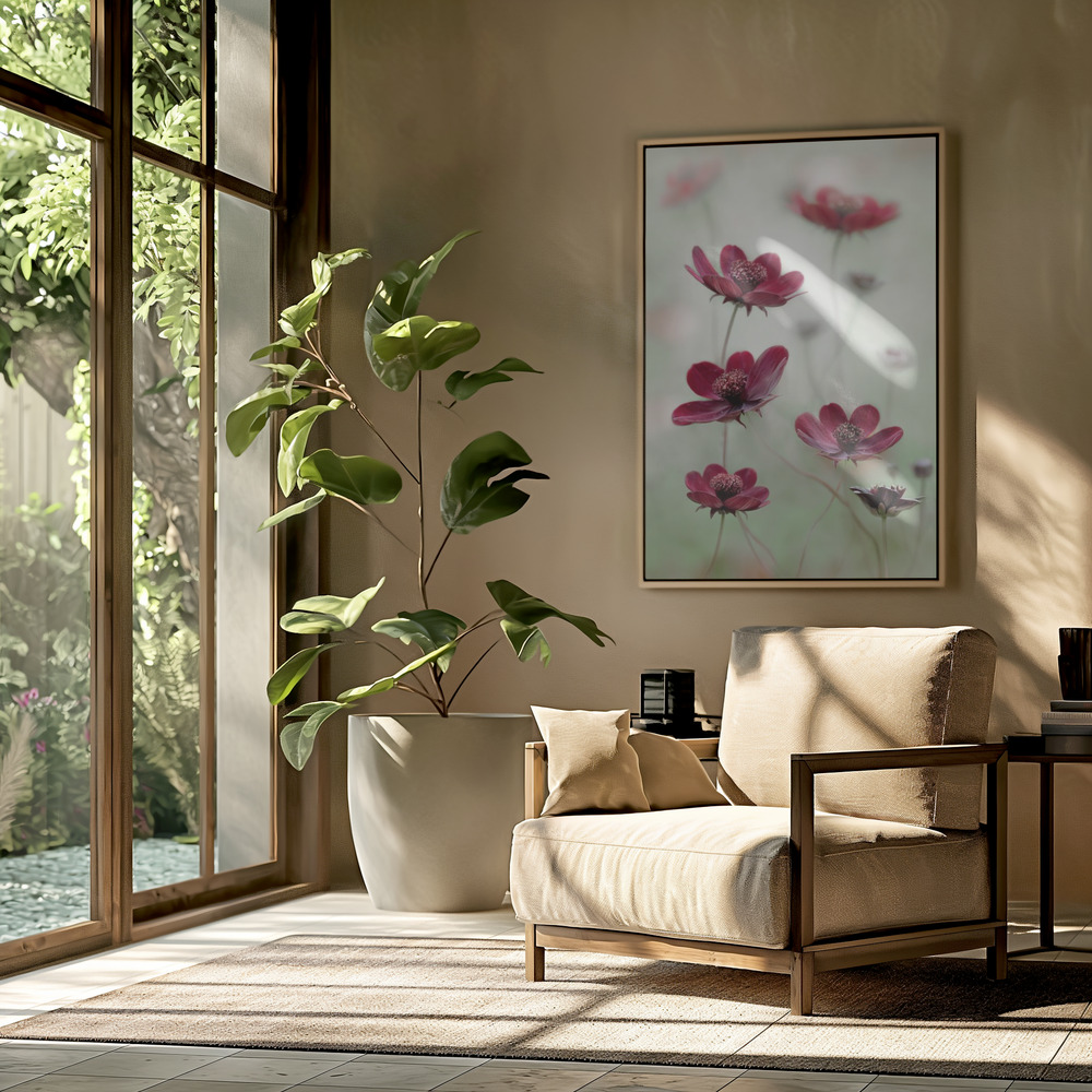 Canvas schilderi - Cosmos sway in de woonkamer
