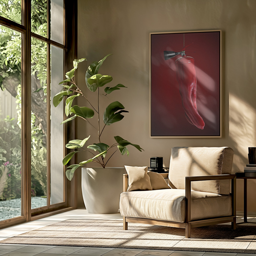 Canvas taulu - Unlikely #76 olohuoneessa