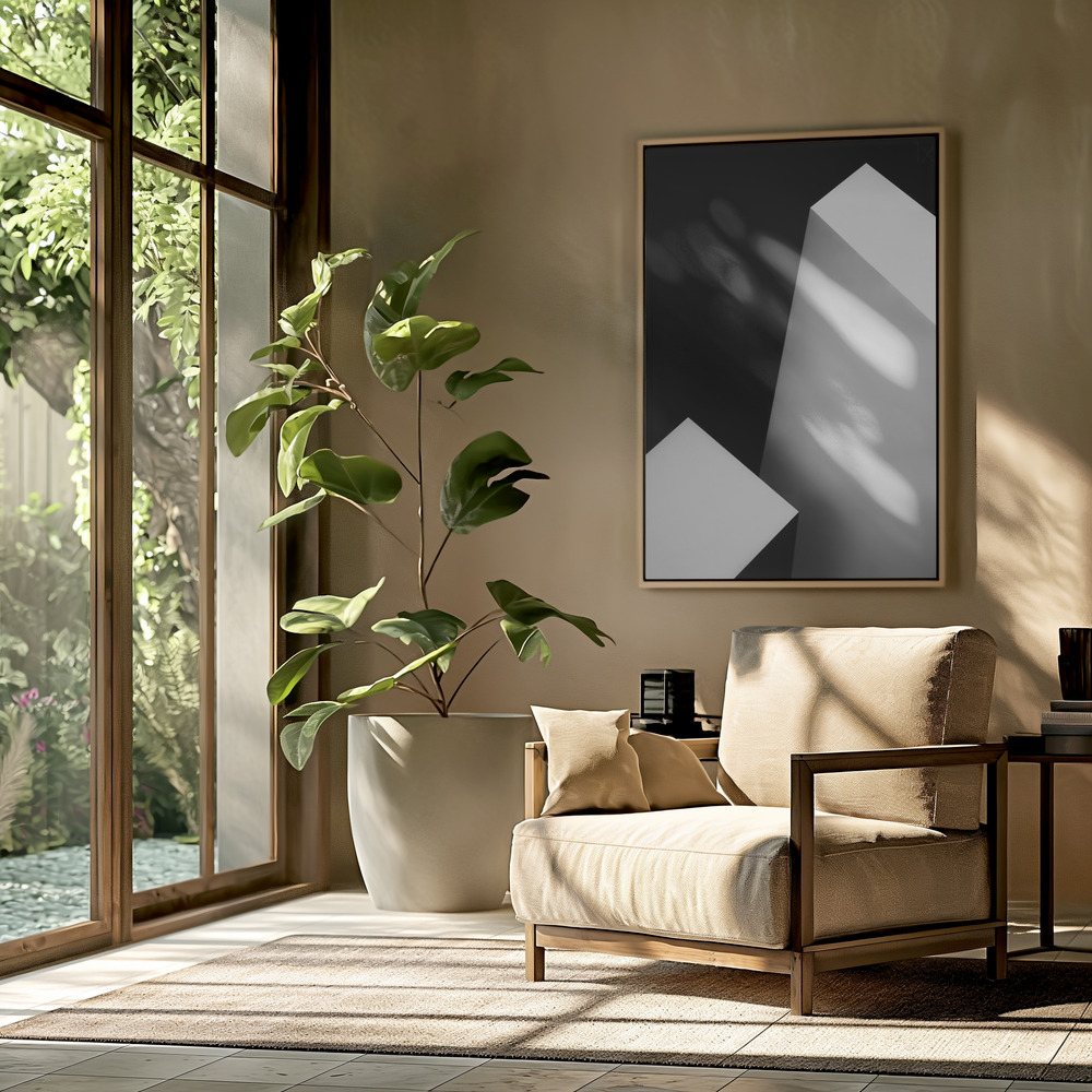 Canvas print - NerO BiancO in the livingroom