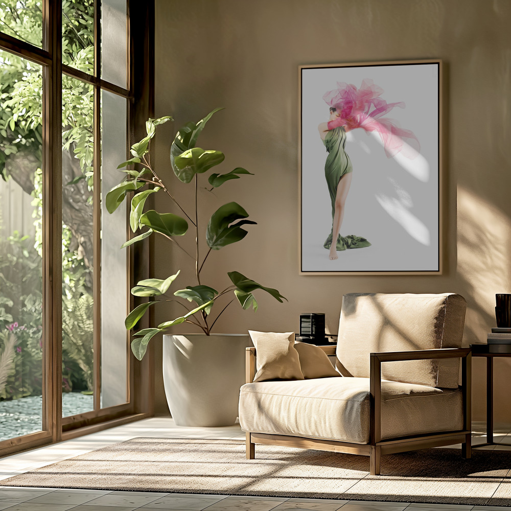 Canvas schilderi - Flower in the livingroom