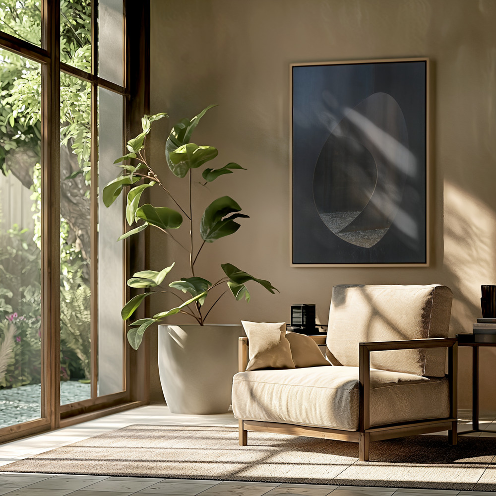 Toile - Oval steel dans le salon