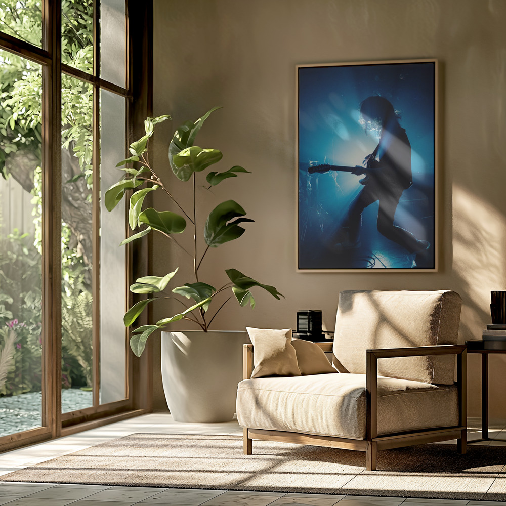 Canvas print - Blue ray in the livingroom