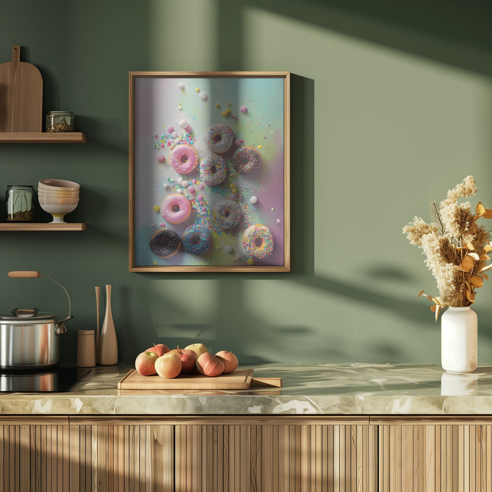Plakat - Delicious Donuts i køkkenet