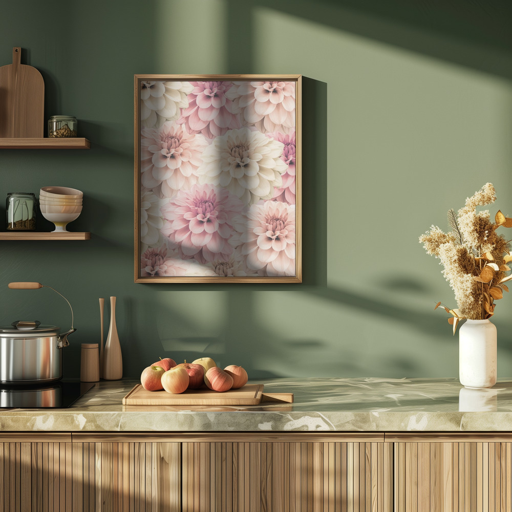 Plakat - Dahlia i køkkenet