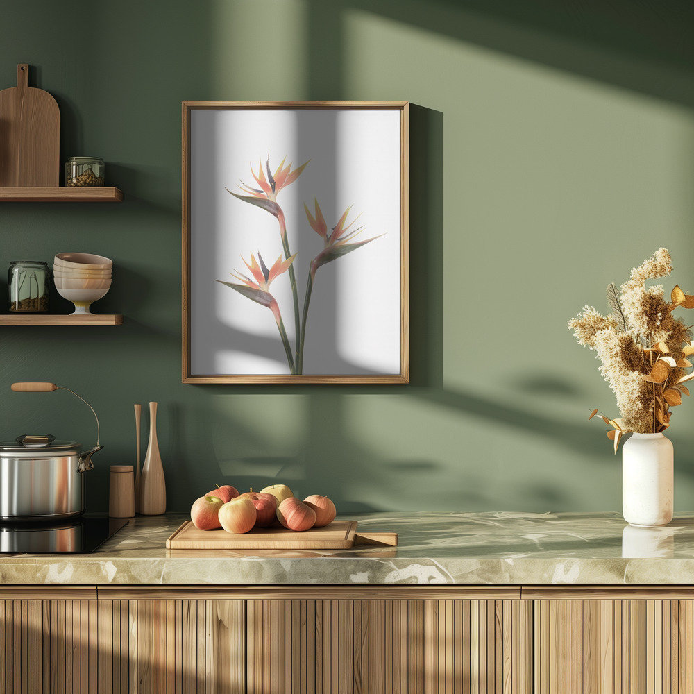 Plakat - Birds of Paradise i køkkenet