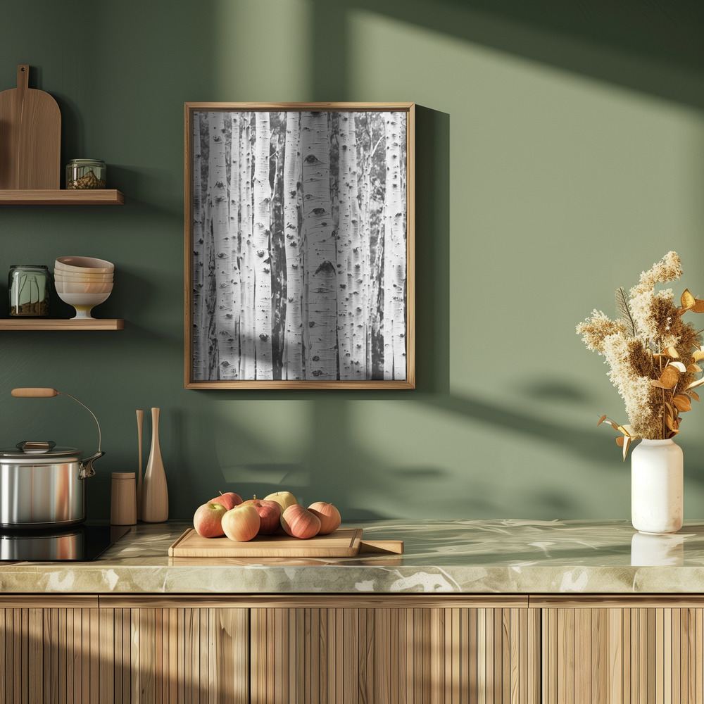 Poster - Birches in de keuken