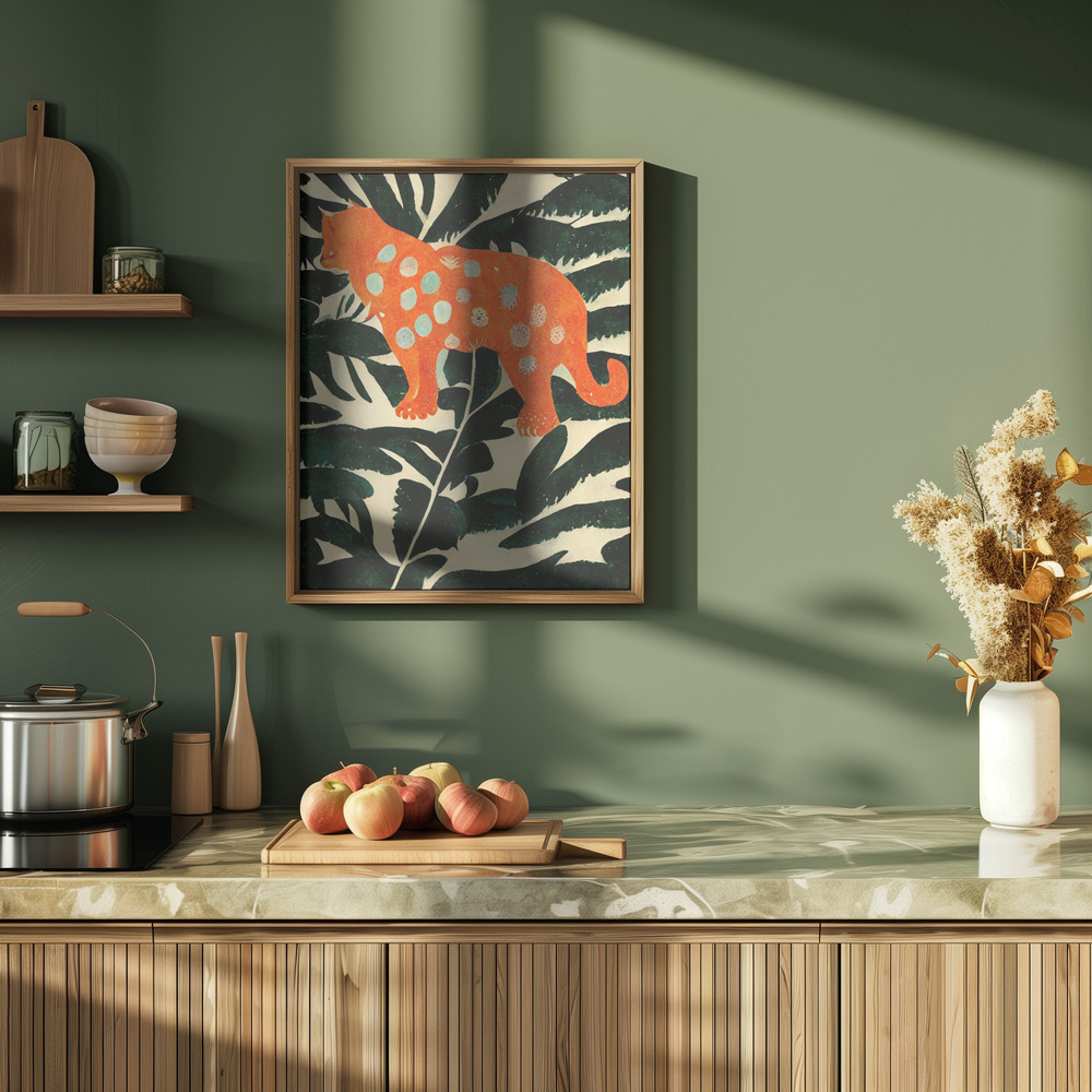 Plakat - Tiger In The Jungle w kuchni