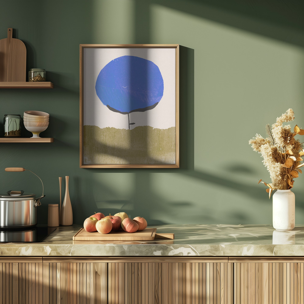 Poster Blue Flower - Affisch i köket