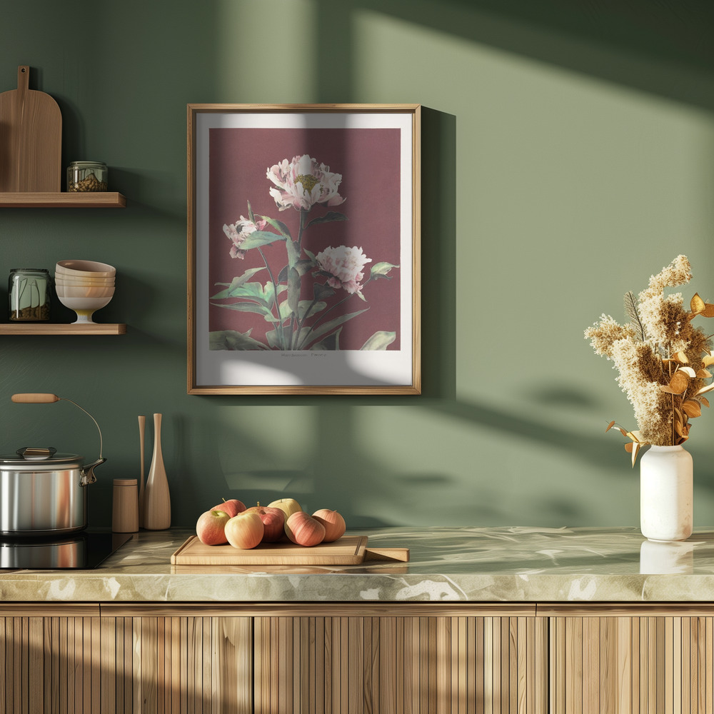 Juliste - Hærdaceous Peony no2 keittiössä
