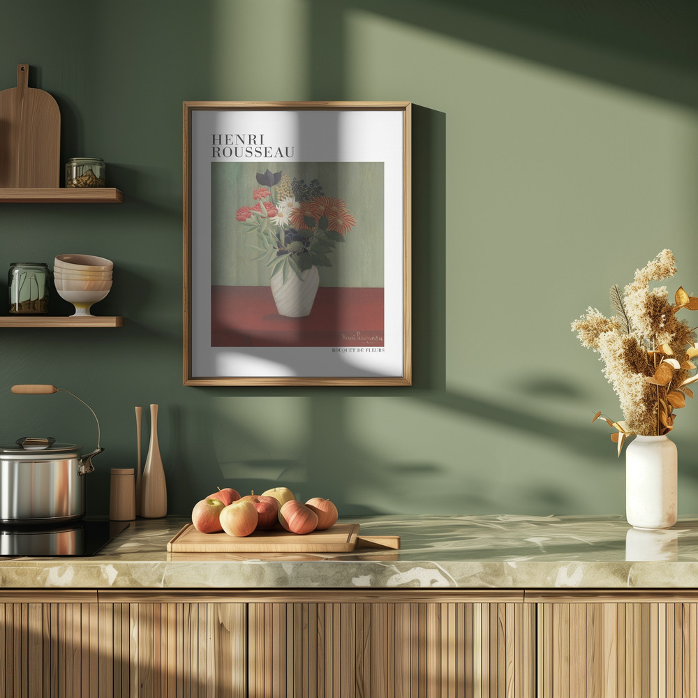 Poster - Bouquet De Fleurs in der Küche