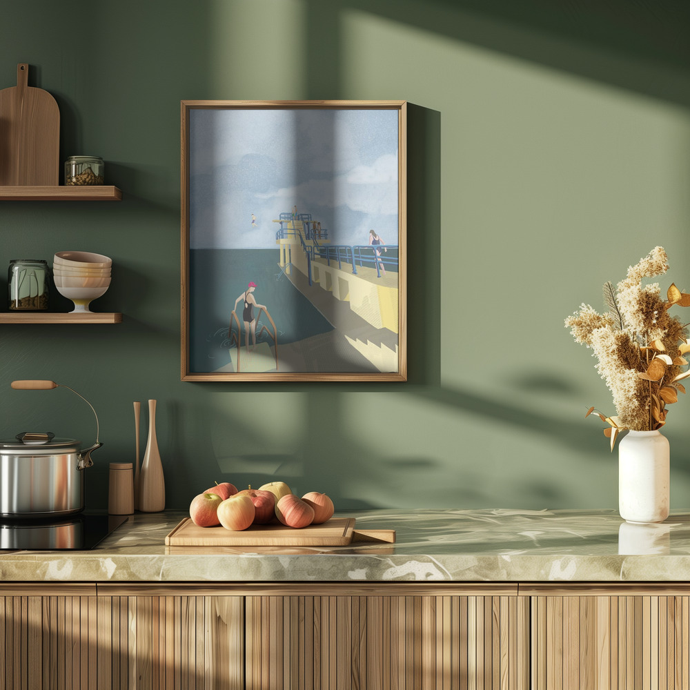 Poster - Blackrock, Salthill, Galway Ireland Art Print in de keuken
