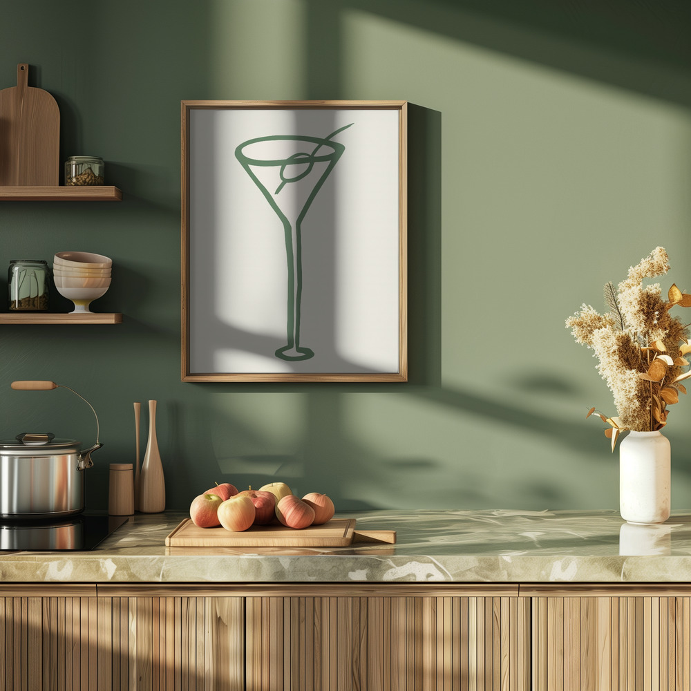 Plakat - Cocktail Green i køkkenet