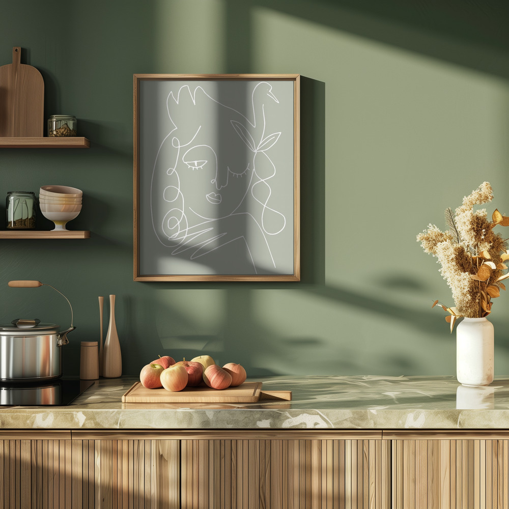 Poster - Woman Green in cucina