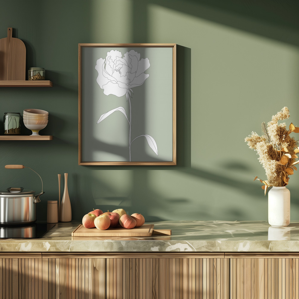 Affiche - Rose in Green dans la cuisine