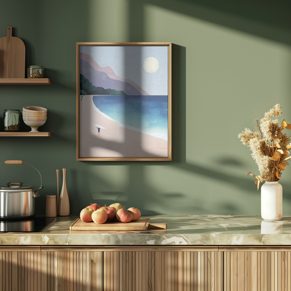 Poster - Surf Beach in der Küche