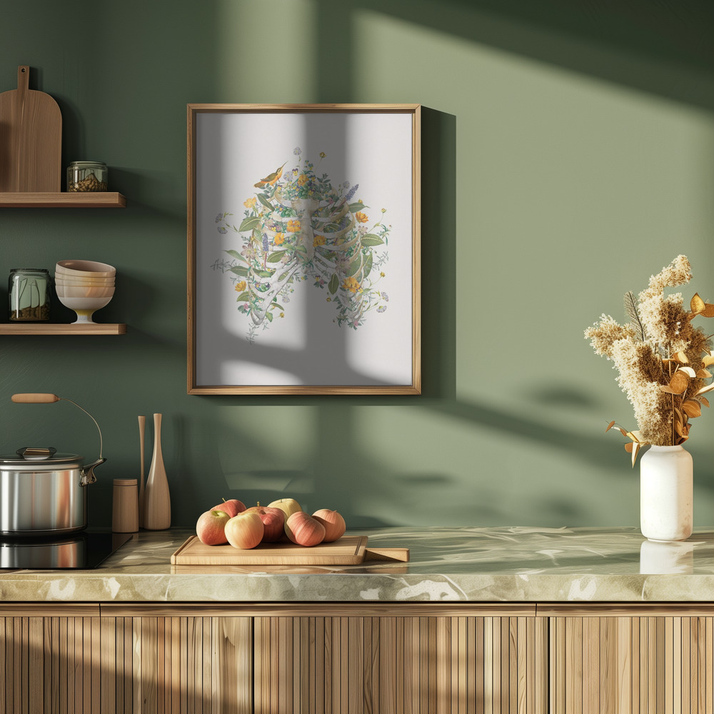 Poster - Floral thorax in der Küche