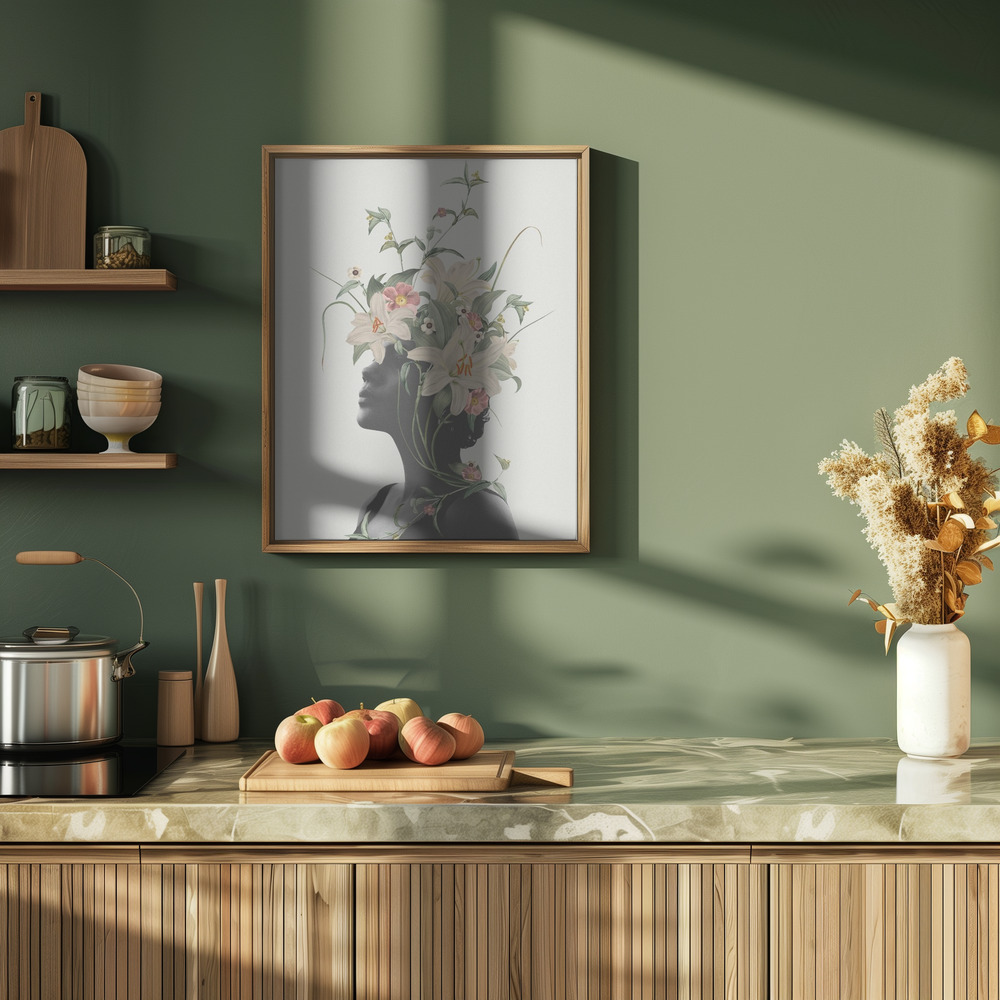 Plakat - Lily flower i køkkenet