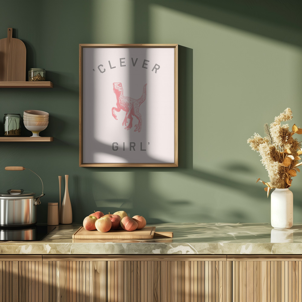 Poster - Clever Girl in der Küche