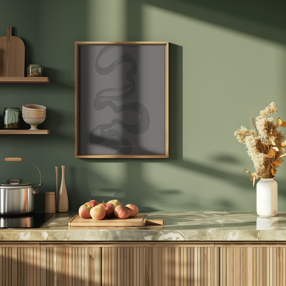 Plakat - Modern Minimalism i køkkenet