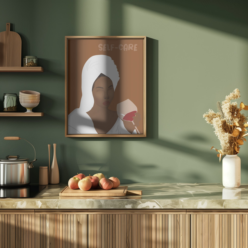 Poster - Self-Care in kitchen