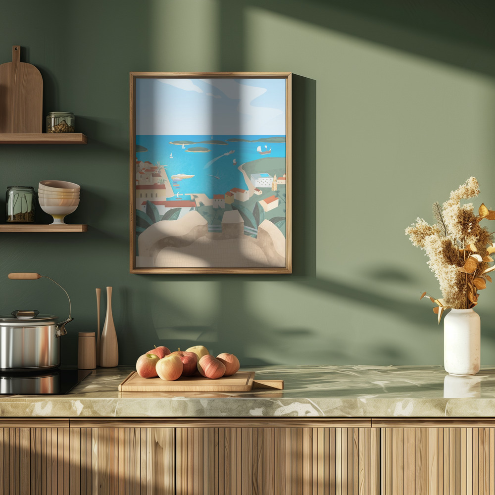 Poster - Hvar Island in de keuken