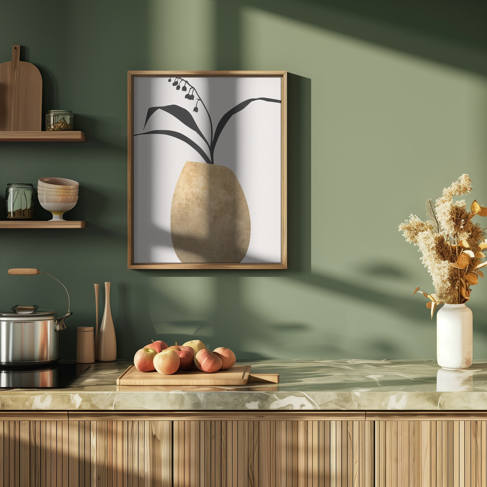 Poster Water Lilies   Gold - Affisch i köket