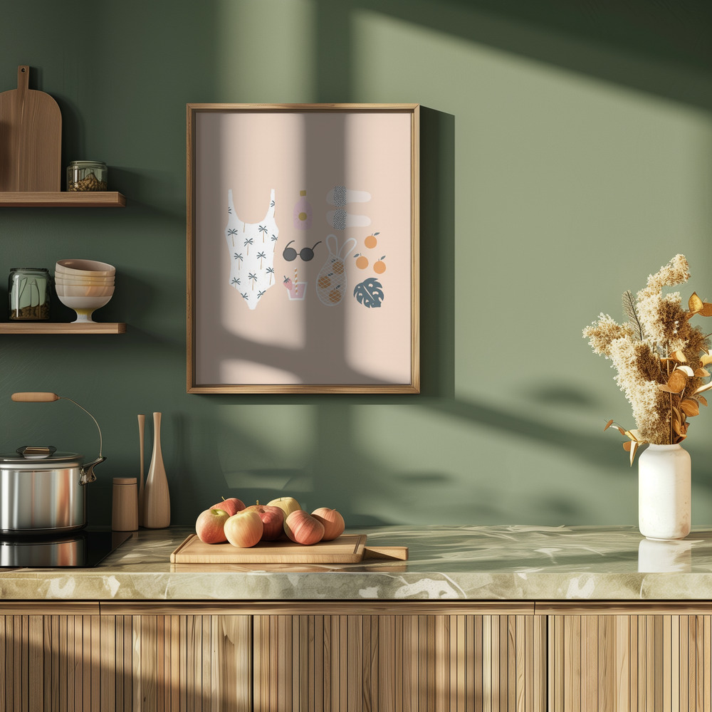 Poster - One Day Vacay in de keuken