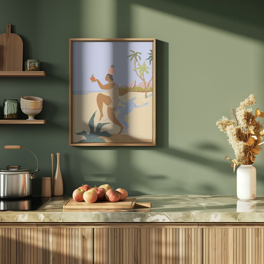 Poster - Balancing Act in de keuken