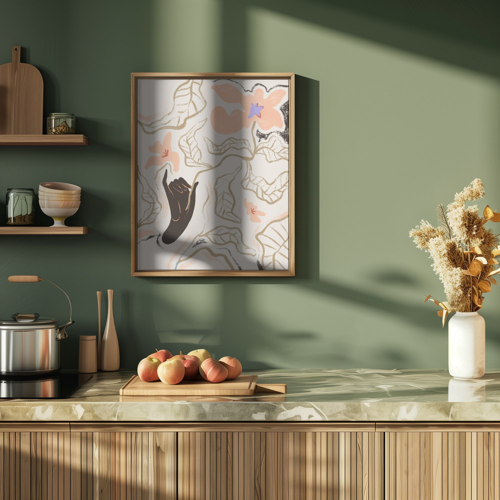 Poster - Fleur in de keuken