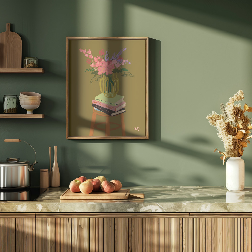 Poster Floral Vase - Affisch i köket