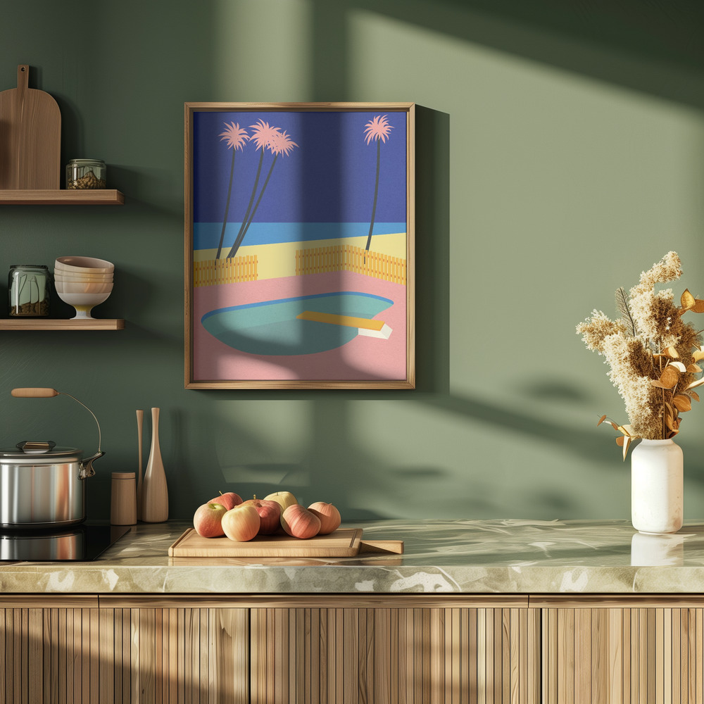 Poster - Malibu Beach in kitchen