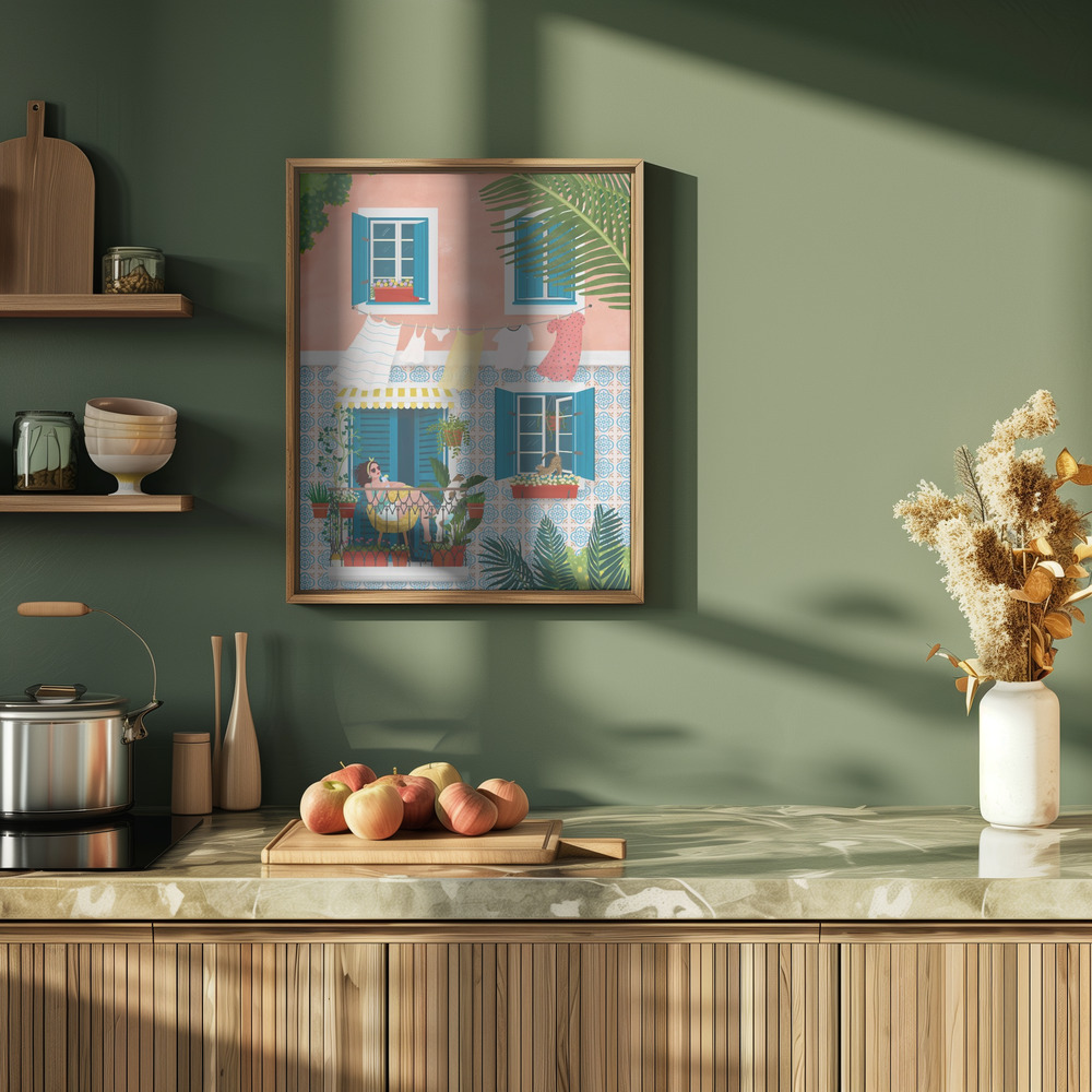 Poster - Lisbon in kitchen