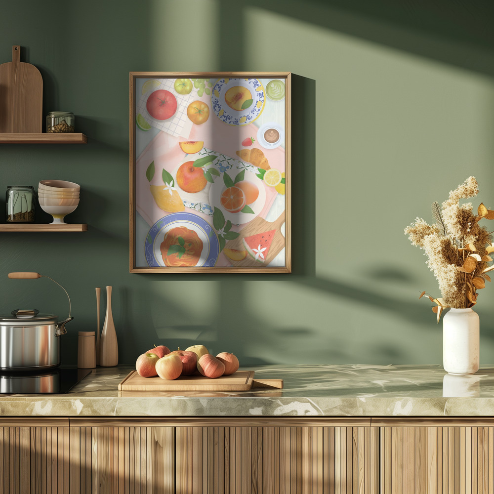 Poster - Summer Brunch in de keuken