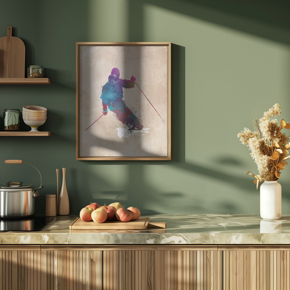 Plakat - Ski Sport Art 1 i køkkenet
