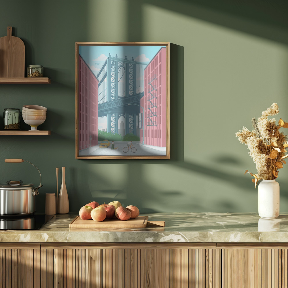 Poster - Dumbo, New York in kitchen