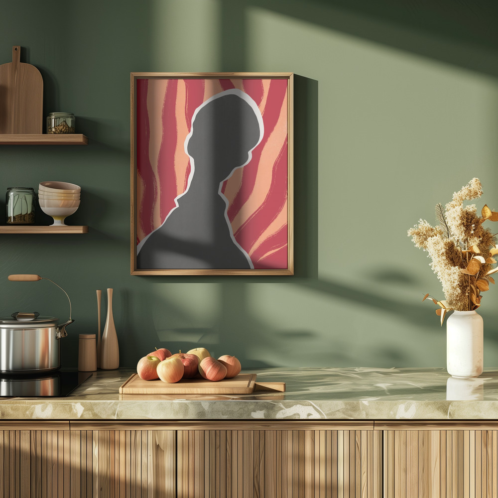 Plakat - Anonymous Portrait In Heat i køkkenet