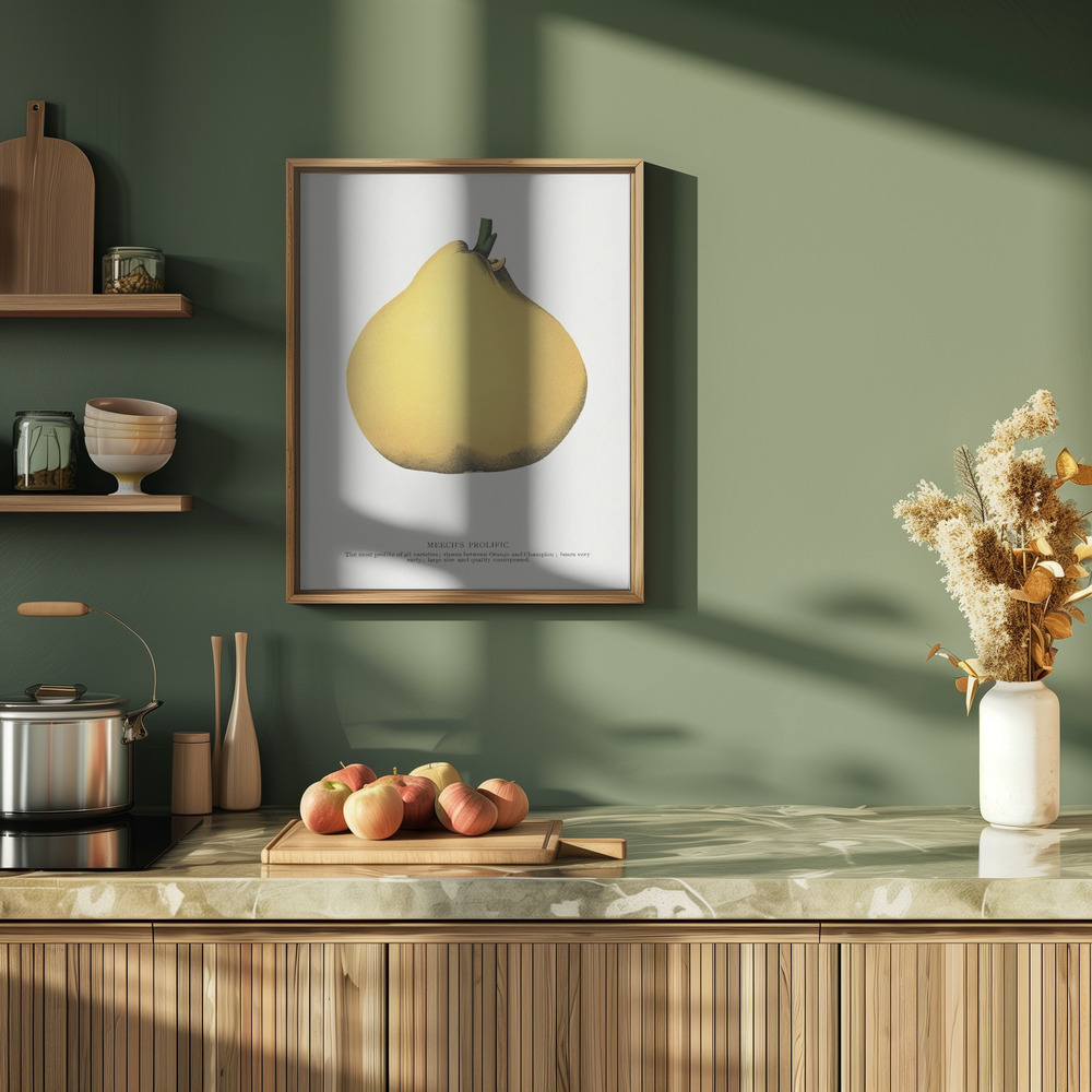 Juliste - Meech's Prolific Pear Lithograph keittiössä