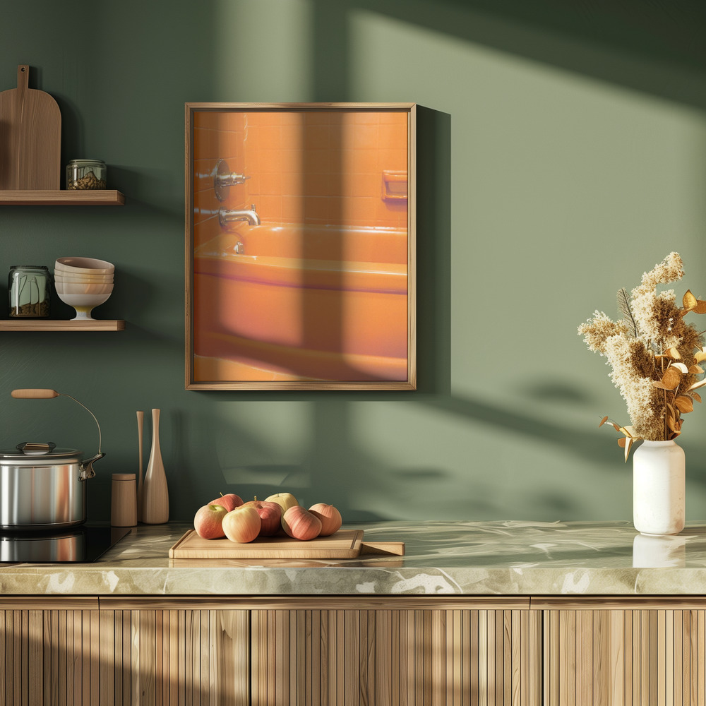 Juliste - Orange Tub keittiössä