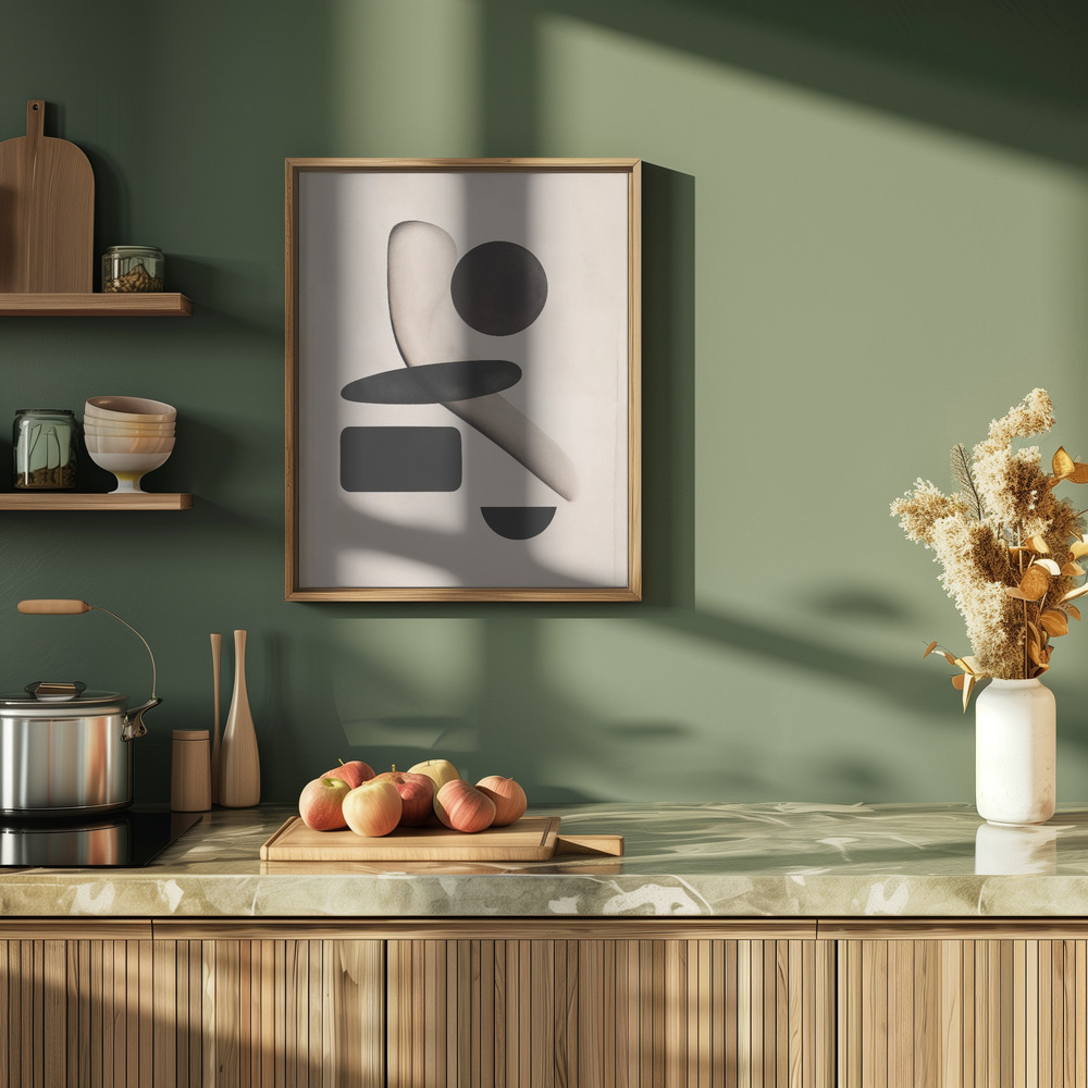 Juliste - Mid Century Modern Objects keittiössä