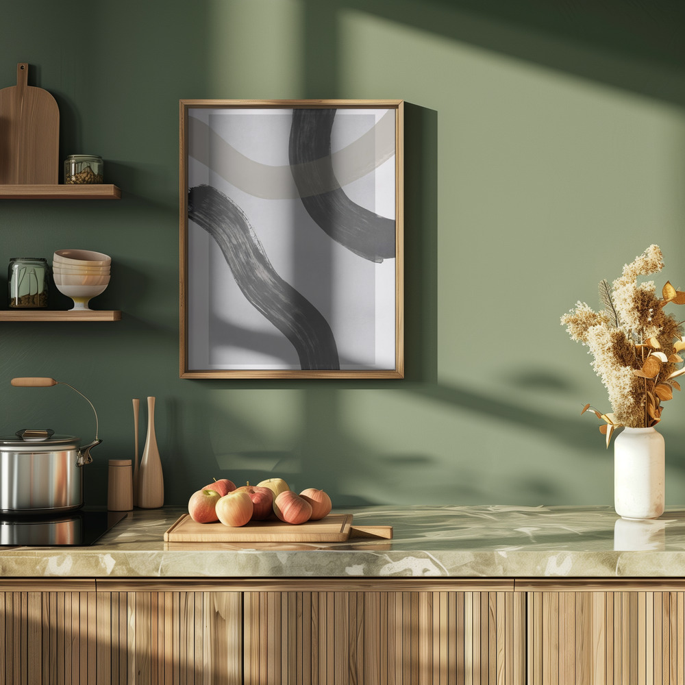 Poster - Lines and Shapes 2 in kitchen